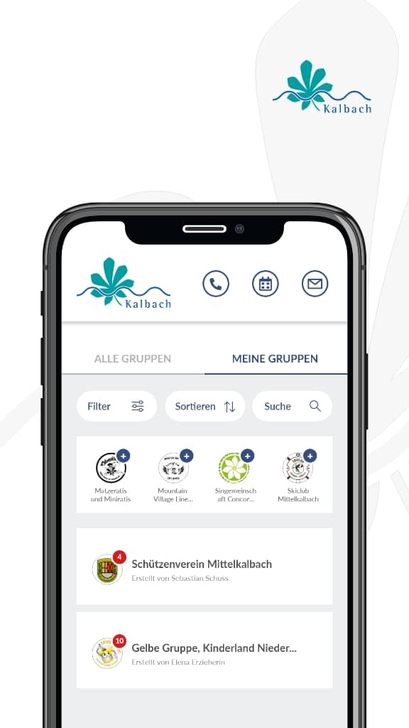 Kalbach App: Gruppen